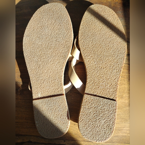 Madewell Tan Leather Boardwalk Thong Sandals Size 8.5 - Picture 6 of 8